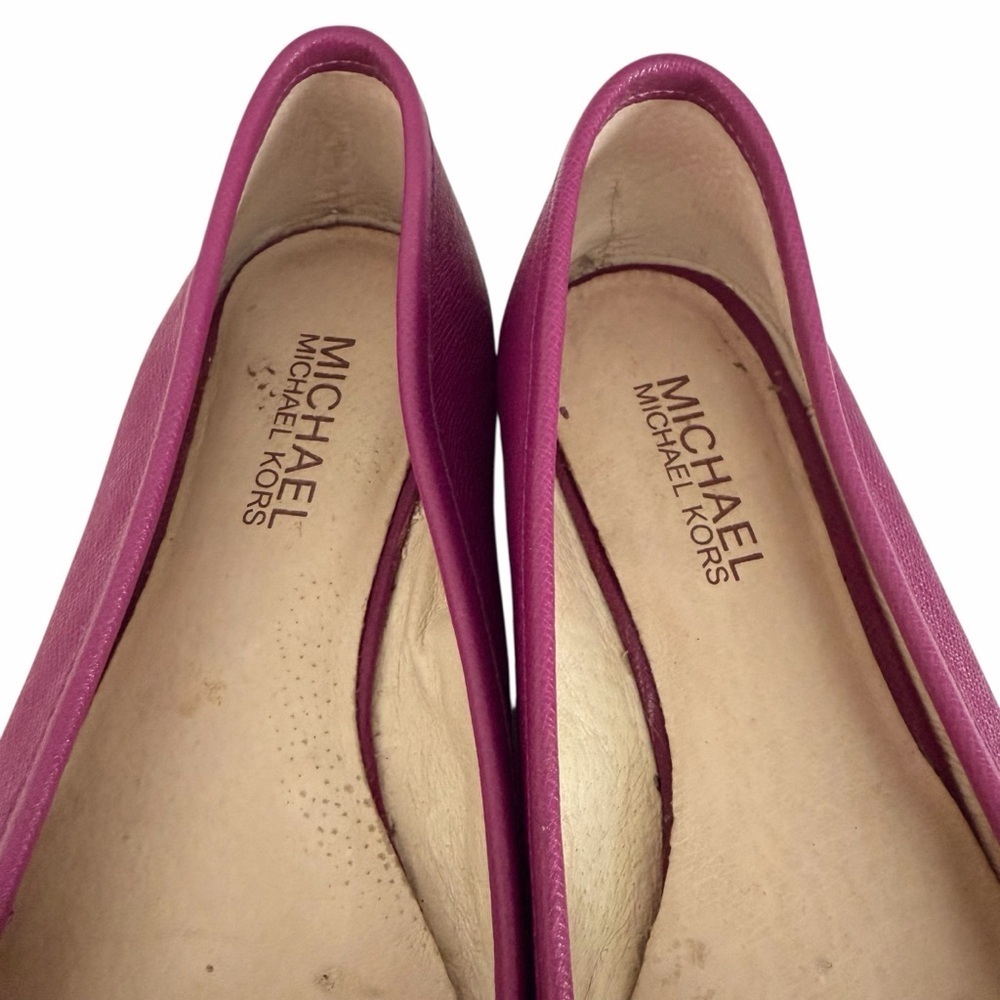 MICHAEL MICHAEL KORS Purple Leather Loafers Ballet Flats Classic size 7m - Picture 7 of 11